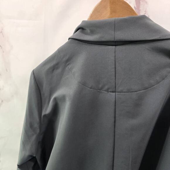 Betabrand Jacket Womens XL Gray Travel Long Unstructured Blazer Stretch - Picture 8 of 14